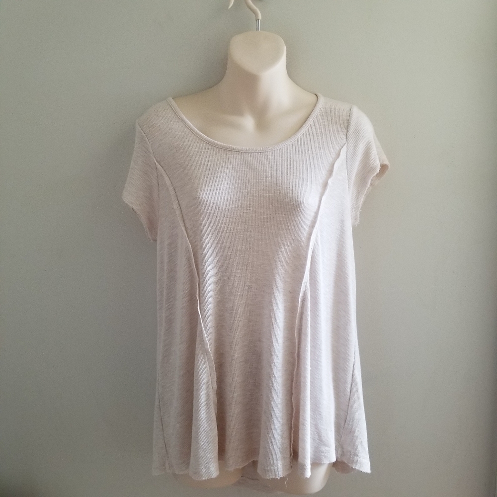 Light Oatmeal Soft Knit Top